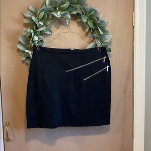 Michael Kors Black Zipper Skirt